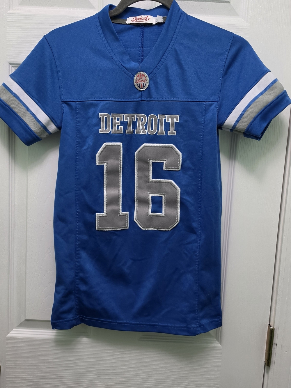 Detroit Lions Jared Goff #16 Blue Football Jersey Youth Medium M